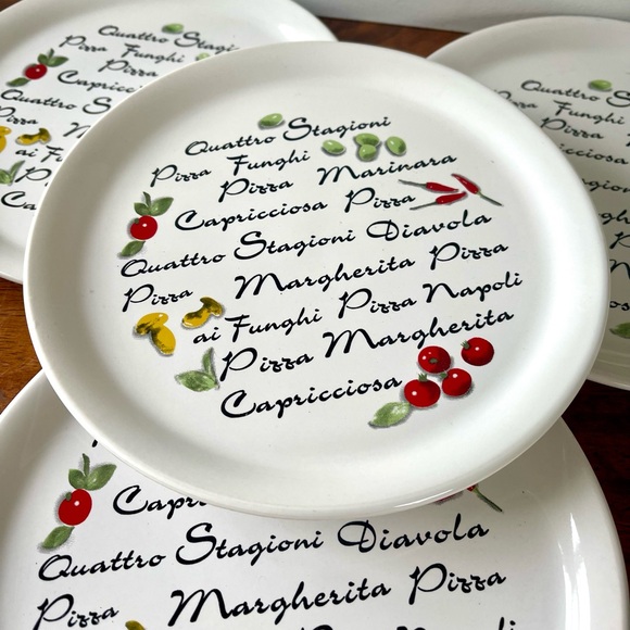 Gibson Everyday China 13 Pizza Serving Platter and 4 Plates - Picture 8 of 9